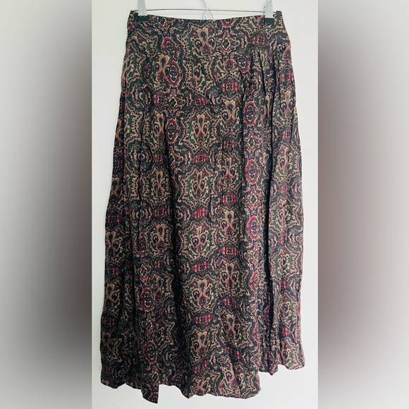 Charter Club Dresses & Skirts - Vintage Charter Club Black and Pink Pleated Maxi Skirt